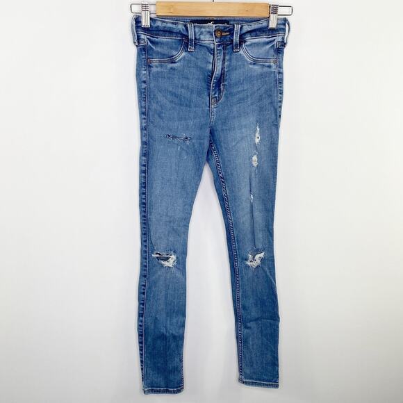 Hollister High-Rise Crop Jean Leggings Jeggings Women's Size 0 Short 0S 24 x 24 - Picture 1 of 9
